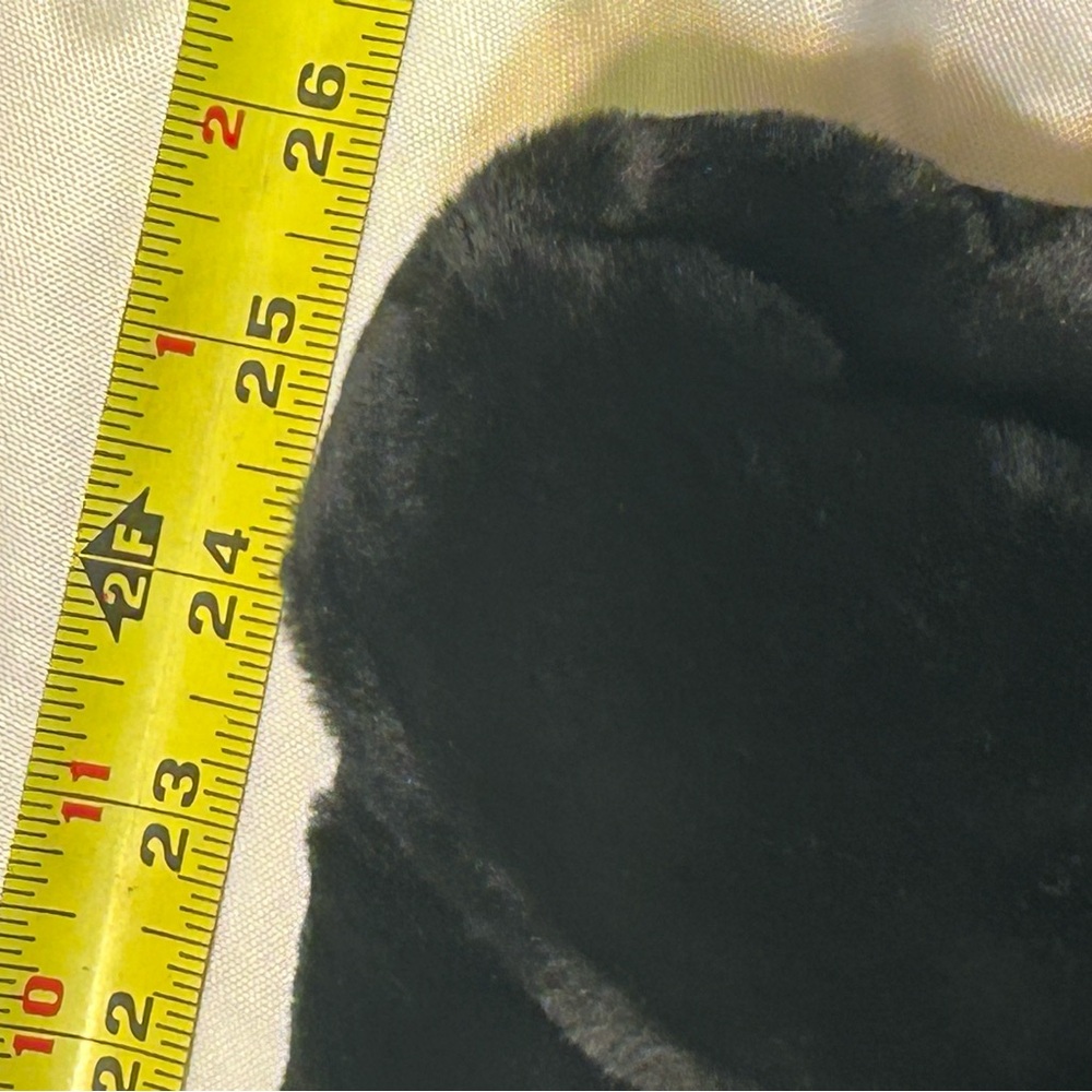 Dennis Basso Black Faux Fur Toggle Coat Jacket Women's Medium Mid-Length Zip Up - Picture 4 of 7